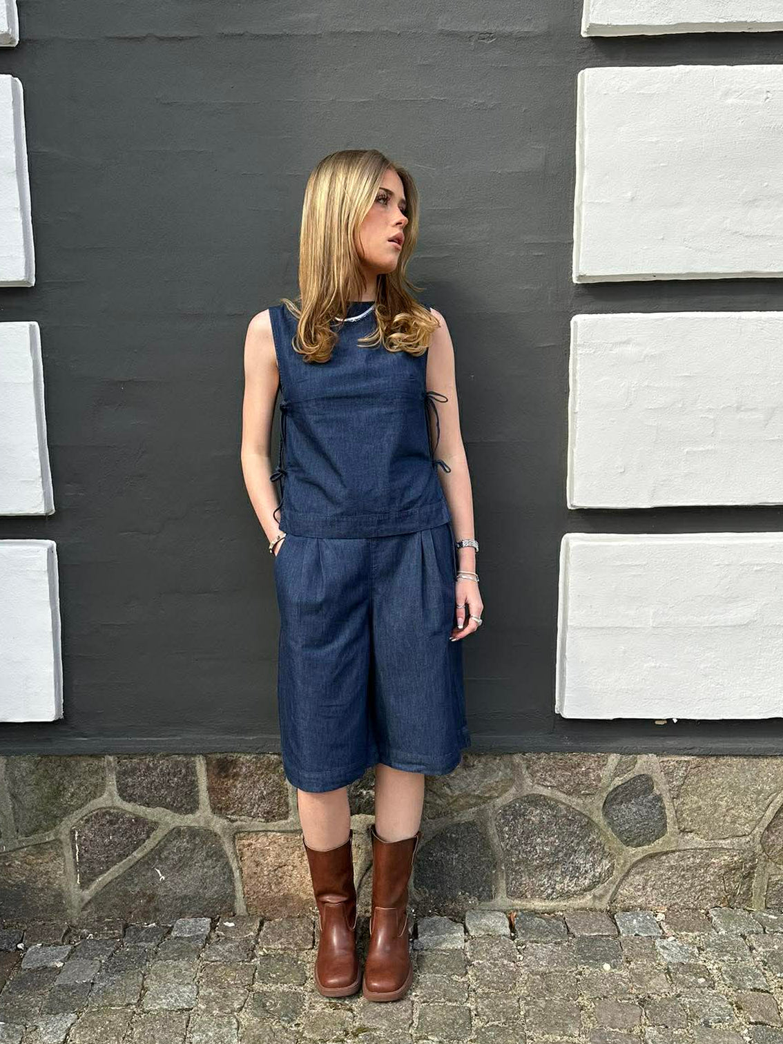 JXDEBBY Top - Dark Blue Denim